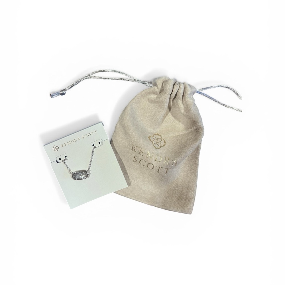 Kendra Scott Silver Drusy Elisa Necklace - Picture 3 of 5
